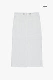 Mode slit string long skirt