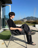 Leoun openwork short sleeve knit
