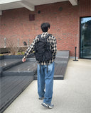 Legacy one-tuck wide denim pants
