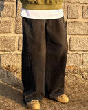 Grunge wide denim pants