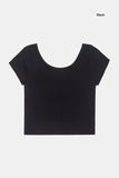 Standard wide U-neck crop T-shirt