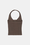 Caley pigment halter-neck sleeveless top
