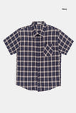 Sand big check short sleeve over shirt