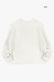 Raven wool ribbed crop knit