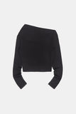 Moist slim see-through crop long sleeve