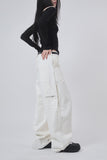 Subtle side pin-tuck carpenter pants