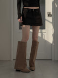 1181 Stiletto Suede Warmer Long Boots (5cm)
