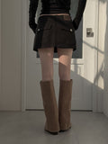 1181 Stiletto Suede Warmer Long Boots (5cm)