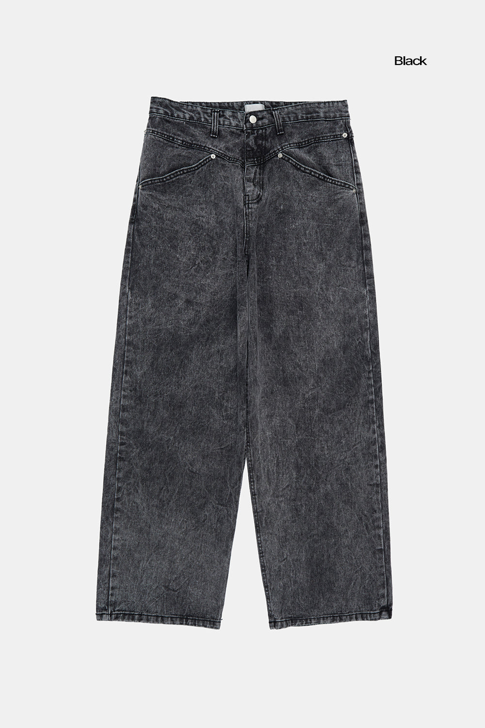 パンツ raucohouse black denim M Raucohouse(ラウコハウス) - フロントヨークストーンウォッシュ