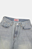 Mega hip original washed denim pants