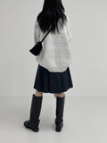 Shirring Fold Layered Long Boots