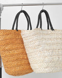 Black Rattan Large Tote Bag