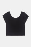 Standard wide U-neck crop T-shirt