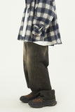 Dust oil washed denim pants