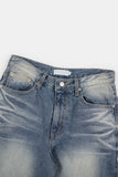 Embo washed over denim pants