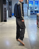 Ege one-tuck semi-wide denim pants