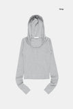 Hazel hooded crop long sleeve