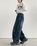 Gracie Cat Balloon Denim Pants