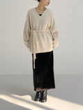 [SET] Mona V-neck Loose Fit Knit