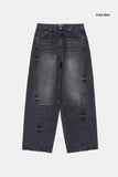 Nova curved wide denim pants