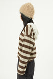 Tracy hooded stripe knit