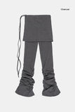 Balletcore set shirring bootcut pants