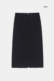 Mode slit string long skirt