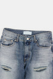 Flare distressed denim pants