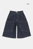 Tomboy non-fade indigo denim shorts