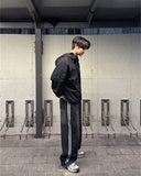 Crew line wide denim pants