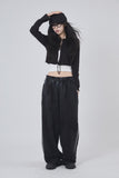 Dirty wall banding track pants