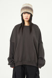 Plain overlock fleece over sweatshirt