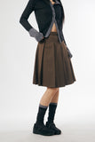Grace pleated midi skirt
