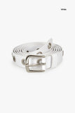 Long eyelet leather belt