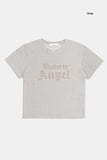 Angel rhinestone crop T-shirt