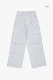 Dying big cargo wide cotton pants
