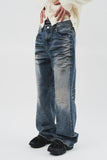 Flare Embo Washed Jeans