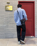 Velcro belt wide slacks