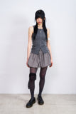 Pumpkin banding string mini skirt