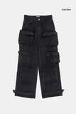 Traveler solid cargo denim pants