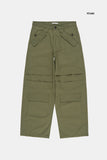 Dual cargo nylon wide pants