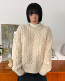 (WOOL) HEAVY CABLE KNIT