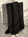 1181 Stiletto Suede Warmer Long Boots (5cm)