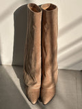 1181 Stiletto Suede Warmer Long Boots (5cm)