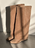 1181 Stiletto Suede Warmer Long Boots (5cm)
