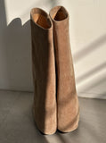 1181 Stiletto Suede Warmer Long Boots (5cm)