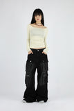 Parachute pocket denim