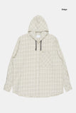 Rai over hooded check shirt