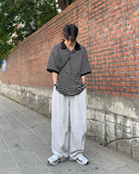 Needle pintuck balloon pants