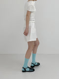 [Basic] Cool Ribbed Silket Long Socks